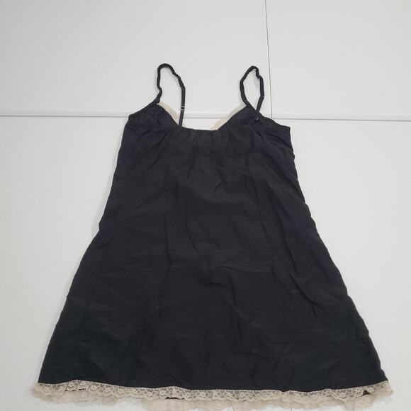 Whimsigoth Vampire Slip Dress Women Medium Black Lace Trim Lingerie Dark Romance - Picture 3 of 9